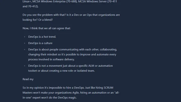 Hiring a DevOps?