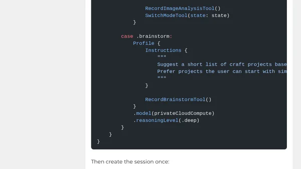 Build Agentic Swift Apps With Dynamic Profiles