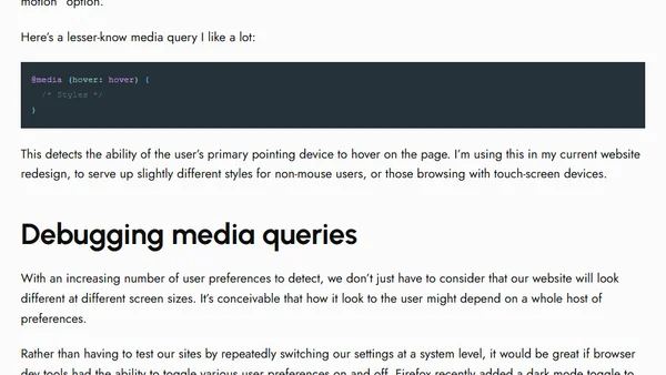 Debugging Media Queries: A Dev Tools Wish List