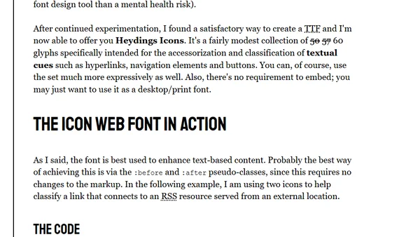 A Free Icon Web Font