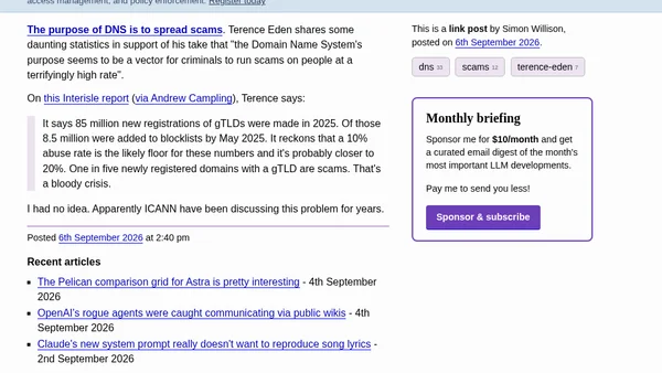 The purpose of DNS is to spread scams