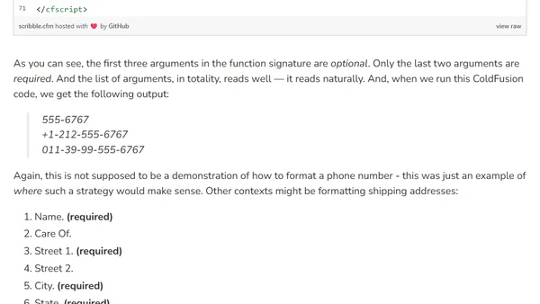 Required Function Arguments Don't Have To Come First In ColdFusion