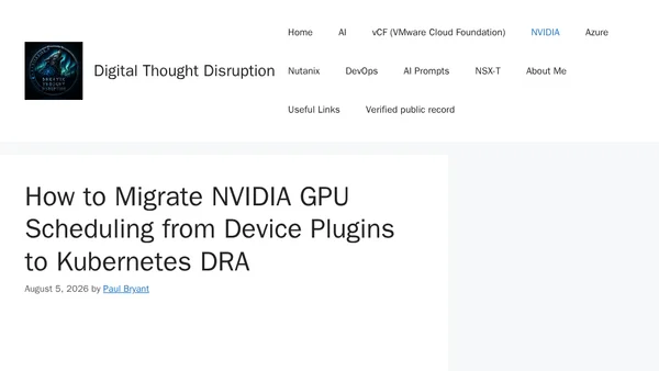 How to Migrate NVIDIA GPU Scheduling from Device Plugins to Kubernetes DRA