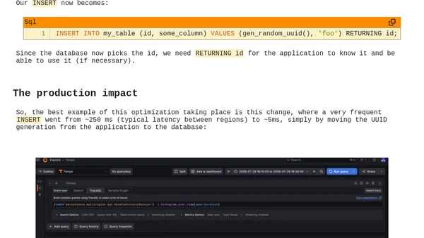 Optimization tales in production with CockroachDB: UUID generation (part 5)