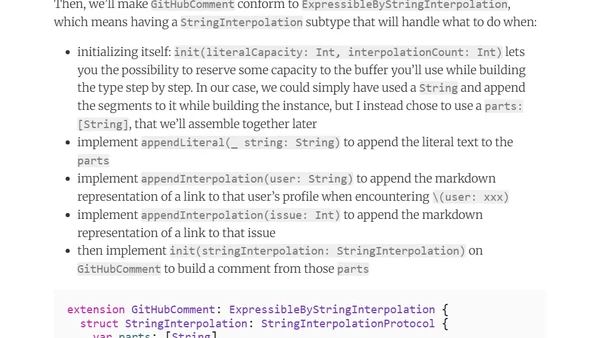 StringInterpolation in Swift 5 — Introduction