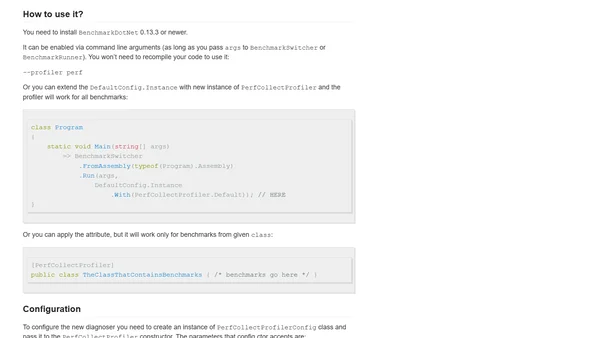 Profiling .NET on Linux with BenchmarkDotNet