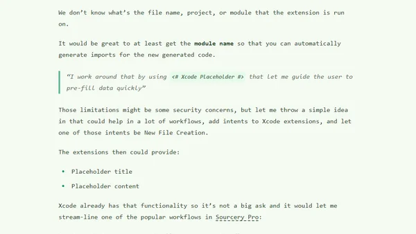 Dear Xcode....