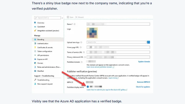 Configuring Publisher Verification in Azure Active Directory