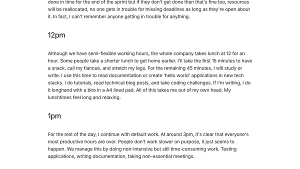 A Day in the Life of a Mediumly Productive Software Engineer