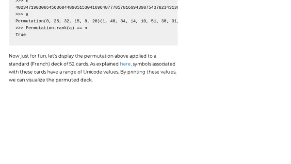 Hiding data in permutations