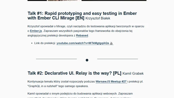 WarsawJS Meetup #28