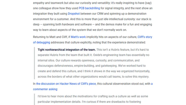 Engineering a culture