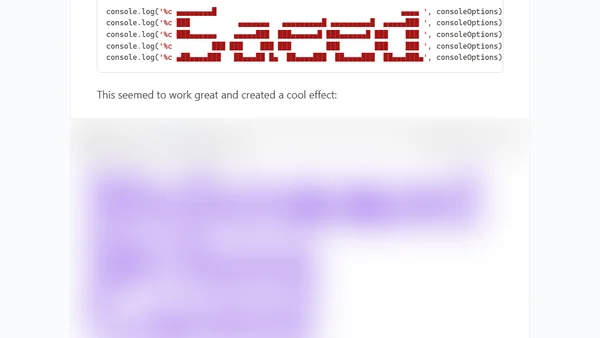 Spicing up your Browser Console