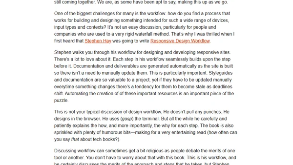 Book Review: Responsive Design Workflow