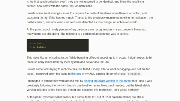 vdirsyncer status update, October 2023