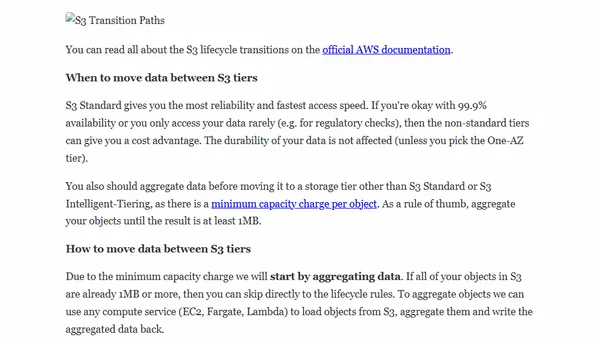 Archive your AWS data to reduce storage cost