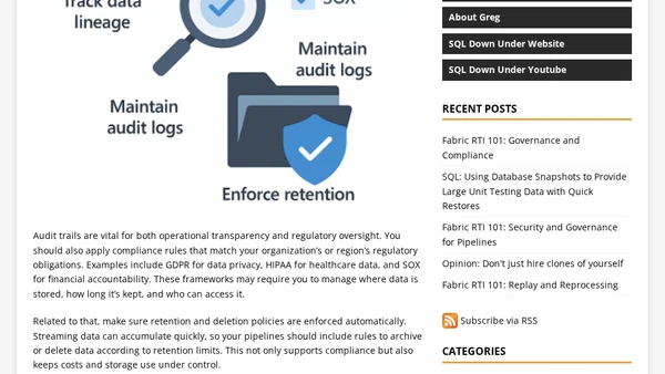 Fabric RTI 101: Governance and Compliance