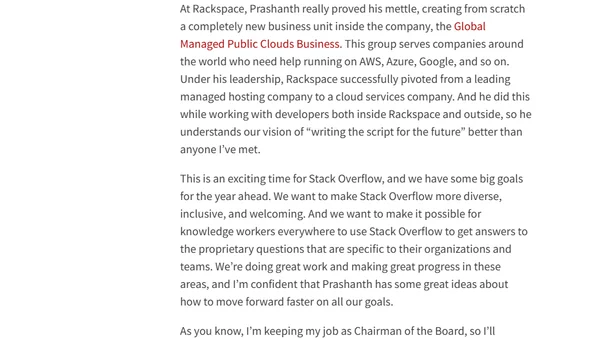 Welcome, Prashanth!