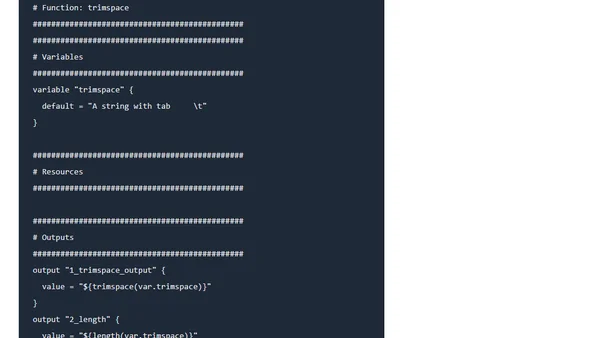 Terraform - FotD - trimspace()