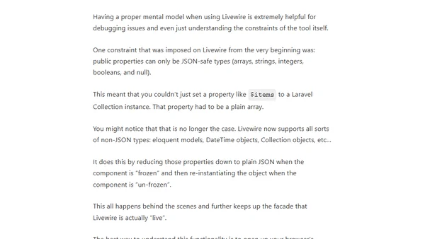 Livewire isn’t actually “live”