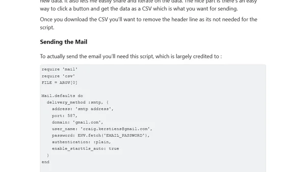 Tooling for Simple but Informative Emails