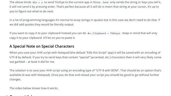 Assign an AHK Global Hotkey to Send Text or Copy It to Your Clipboard