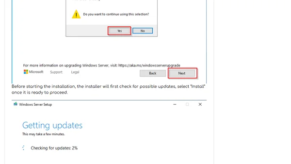 How to perform an in-place version upgrade of Windows Server 2022 on Azure