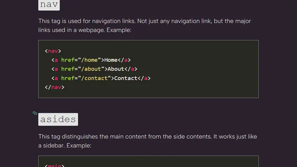 Semantic HTML