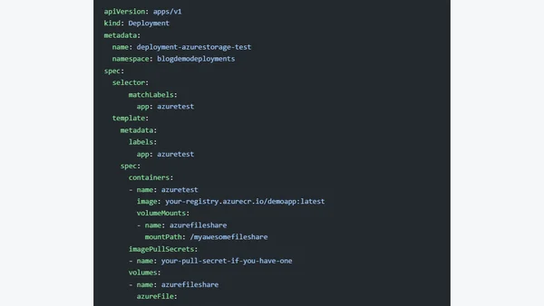 How to: Mount an Azure Storage File Share to containers in Azure Kubernetes Services (AKS)