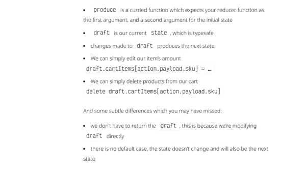 Clean NgRx reducers using Immer