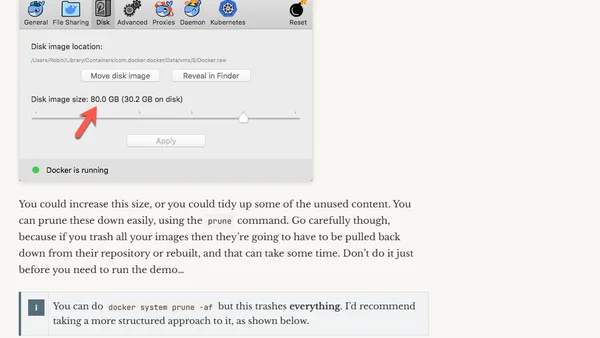 What to Do When Docker on the Mac Runs Out of Space