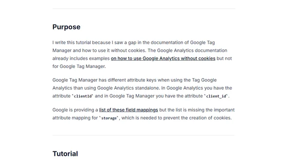 How to use Google Tag Manager and Google Analytics without Cookies