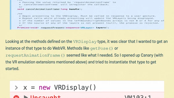 How to read web specs Part I – Or: WebVR, how do you work?