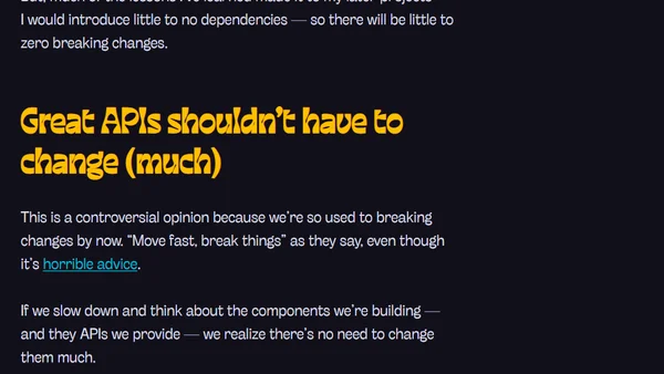 A little rant about breaking changes