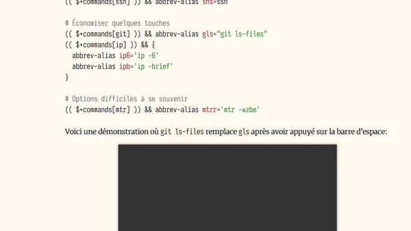 Expansion automatique des alias dans Zsh