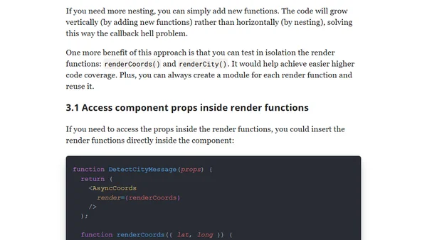 How to Solve Render Props Callback Hell