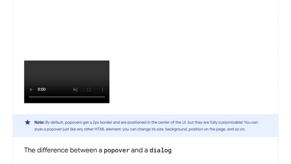 Introducing the popover API