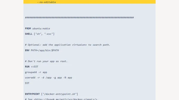 Production-ready Python Docker Containers with uv