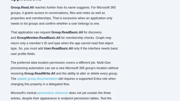 Microsoft adds basic permissions for groups in Graph