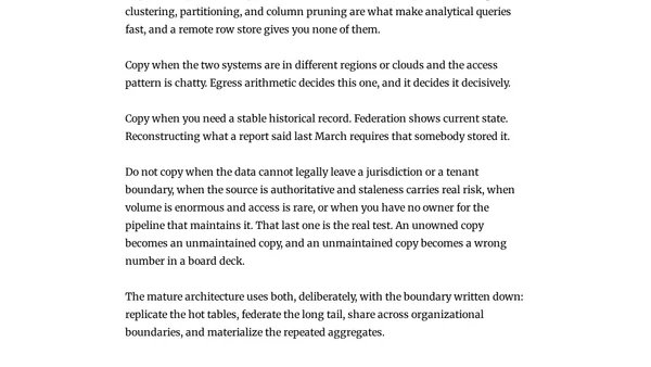 What Zero-Copy Actually Costs