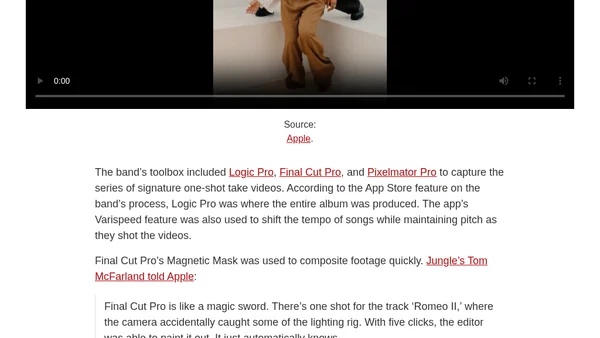 Jungle Shot 11 Music Videos in Four Days with Apple Creator Studio