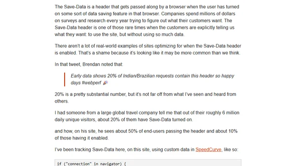 Save-Data Usage