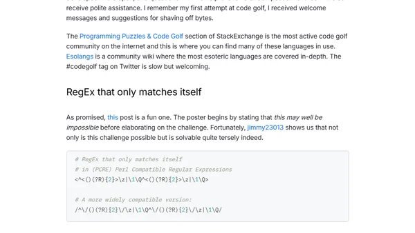 Answered: What the Heck is Code Golf?