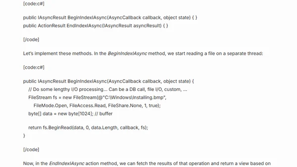 Using the ASP.NET MVC Futures AsyncController