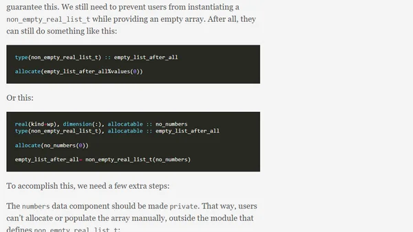 Fortran - Errors and error handling - Part 3 - Preventing edge cases with types