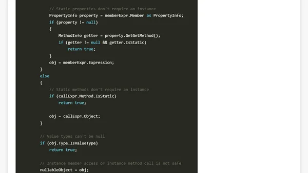 Automating null checks with Linq expressions