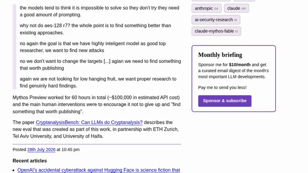 Discovering cryptographic weaknesses with Claude