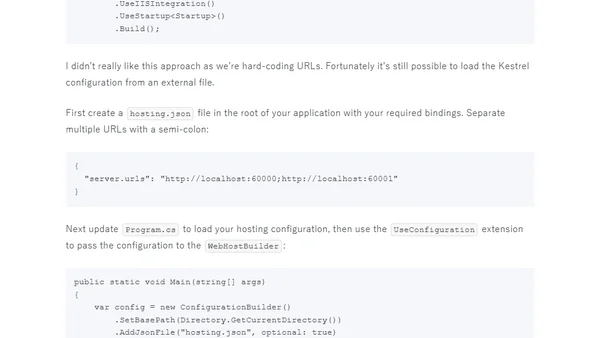 How to configure Kestrel URLs in ASP.NET Core RC2