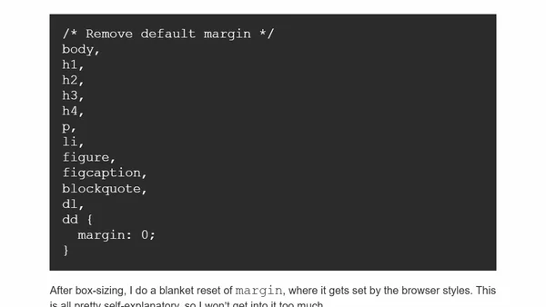 A Modern CSS Reset