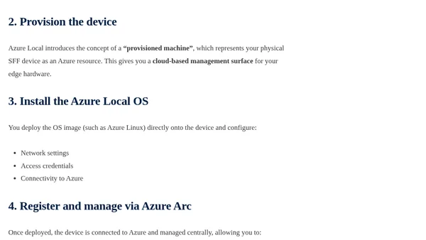How to Deploy Azure Local Small Form Factor (SFF) – Bringing Azure to the Edge